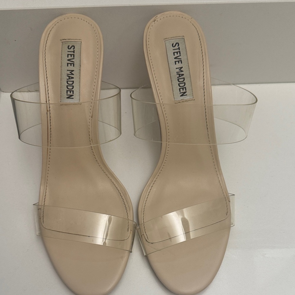 Steve Madden Clear Strap Heels